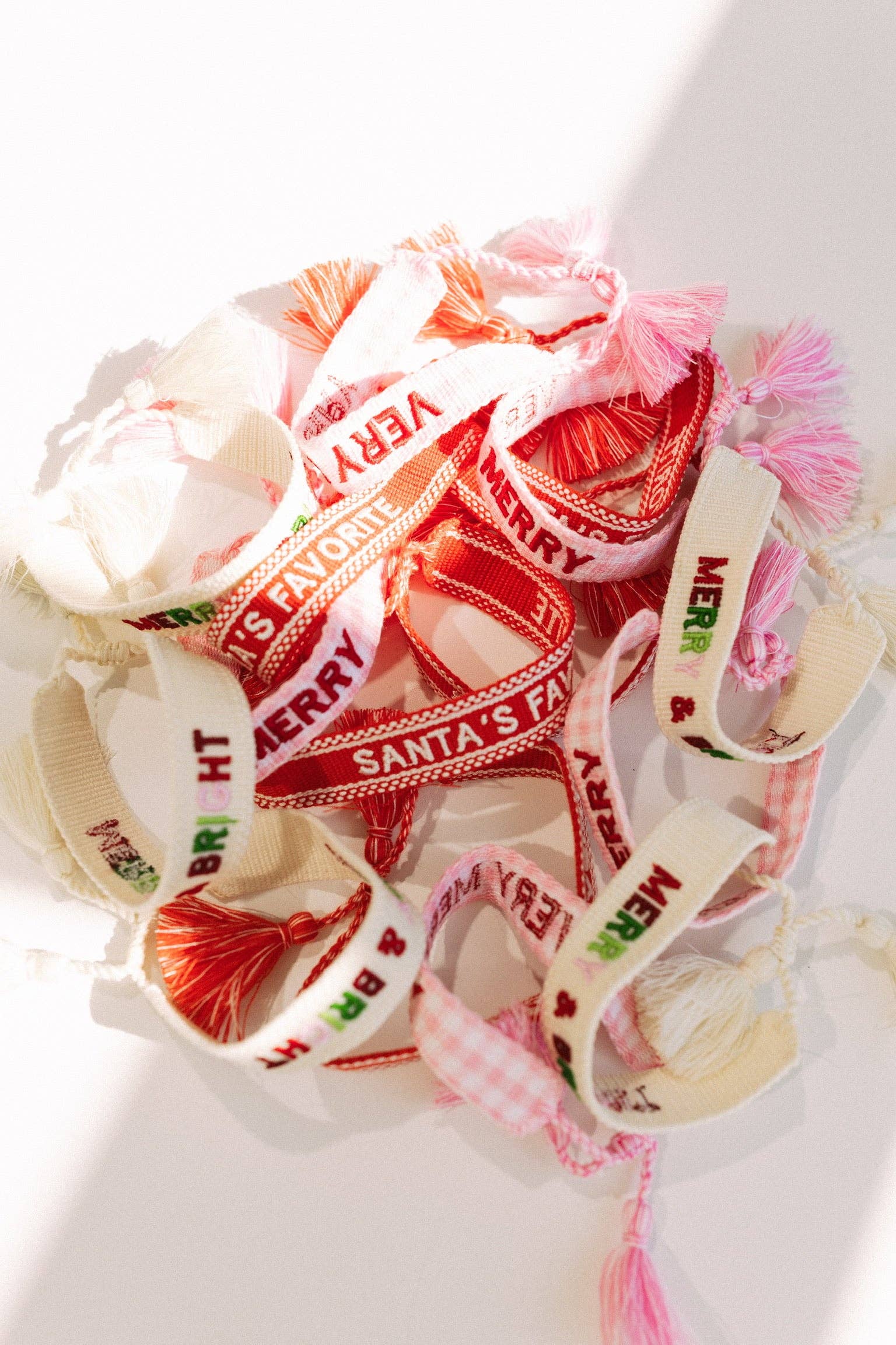 Very merry embroidered bracelet